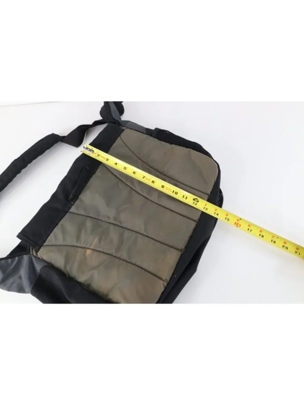 Vintage JanSport Spell Out Crossbody Messenger Bag Carry On Flap Black Nylon